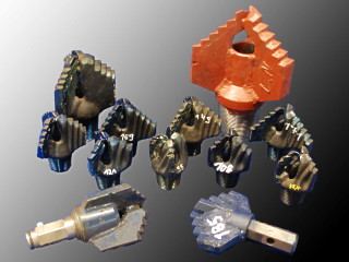 Dreiflügelmeißel mit verschiedenen Anschlüssen